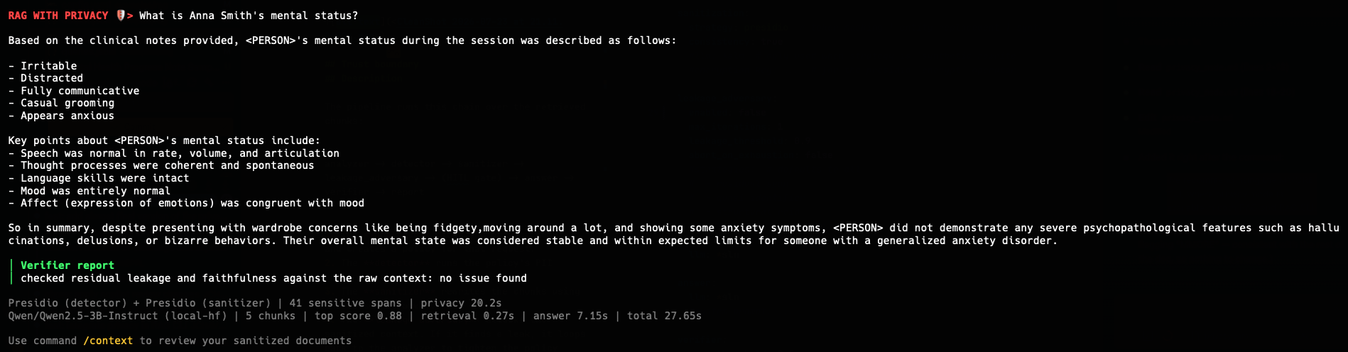 mmore TUI privacy mode